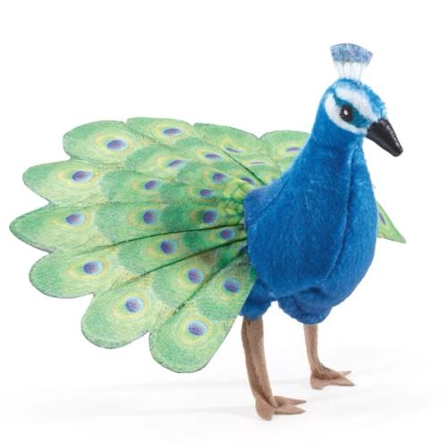 Folkmanis Fingerpuppe Mini Peacock / Mini Pfau 8017